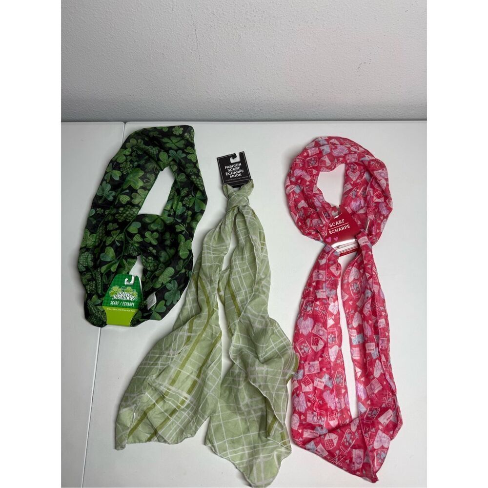NWT Set of 3 Fashions Scarfs 2 regular/ 1 infinity (snood)